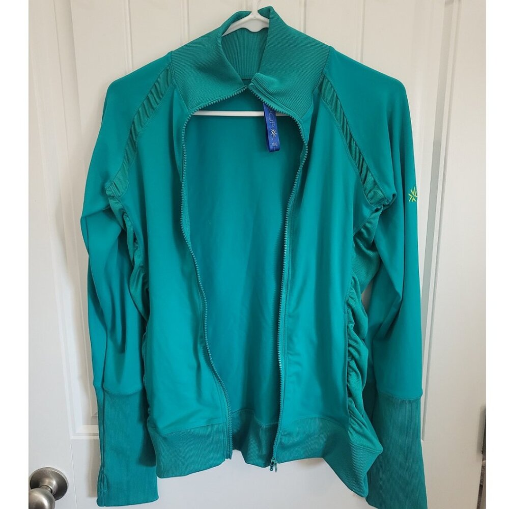 BodyPop by Blogilates zip up turquoise Workout/Yoga Jacket (M/L)